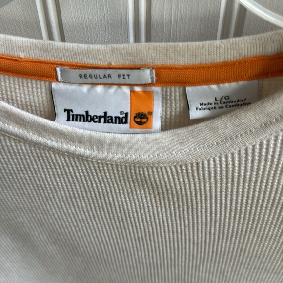 Timberland Men ivory waffle tee L regular - Picture 2 of 3